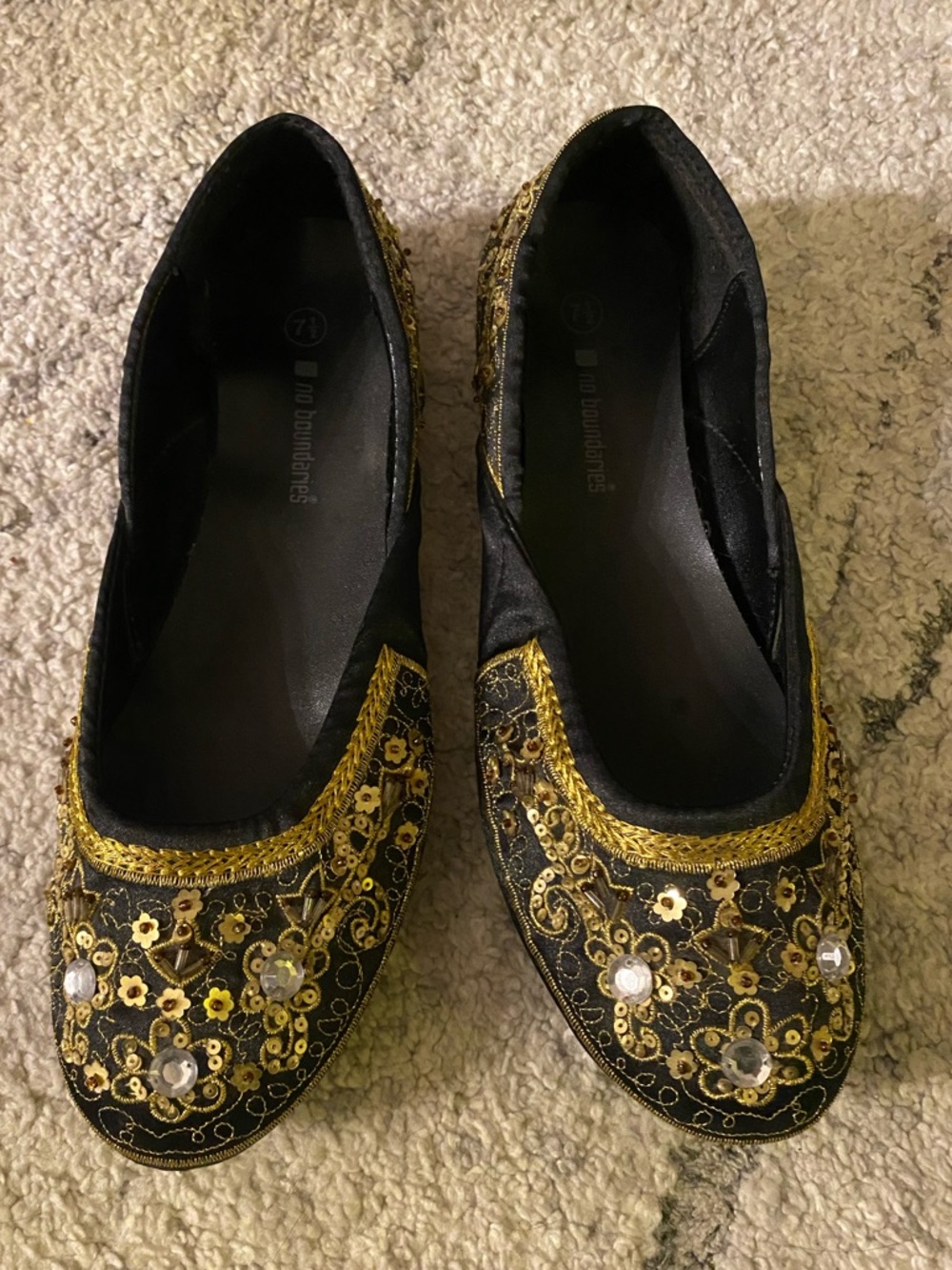 No Boundaries Y2K Sequin Ballet Flats Size 7.5 - Picture 3 of 7